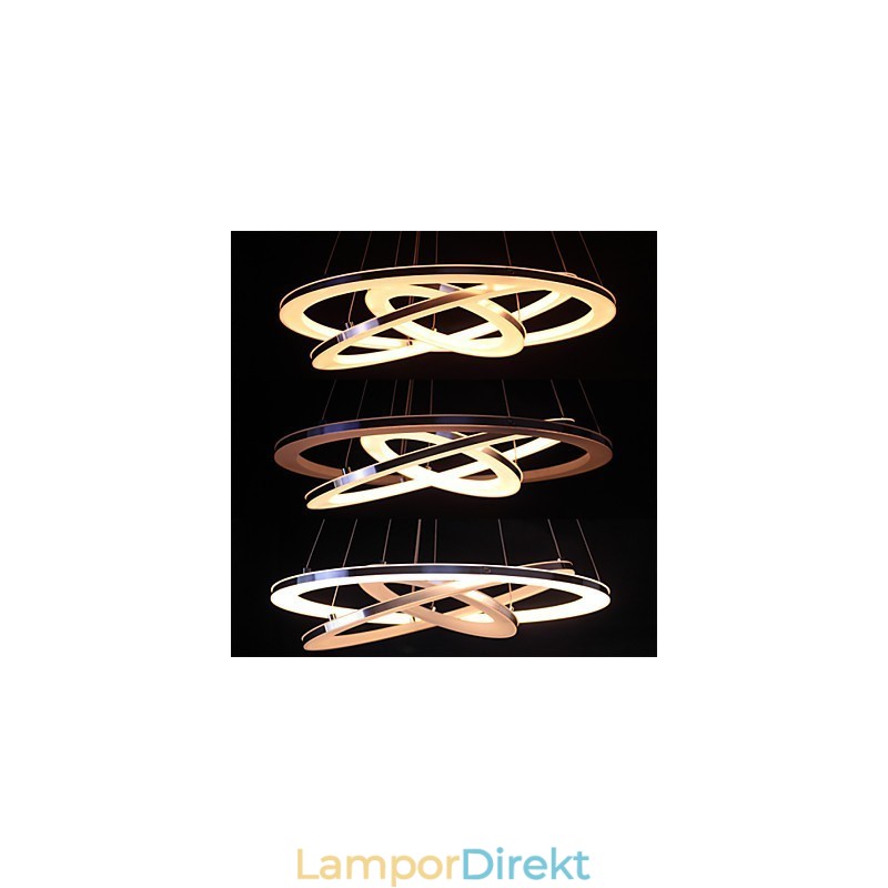 Modern Pendellampa 3 Ringar Pendellampa Akryl