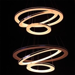Modern Pendellampa 3 Ringar Pendellampa Akryl