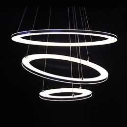 Modern Pendellampa 3 Ringar Pendellampa Akryl