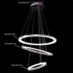 Modern Pendellampa 3 Ringar Pendellampa Akryl