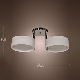 Modern Och Modern Ljuskrona I Krommetall Infällt