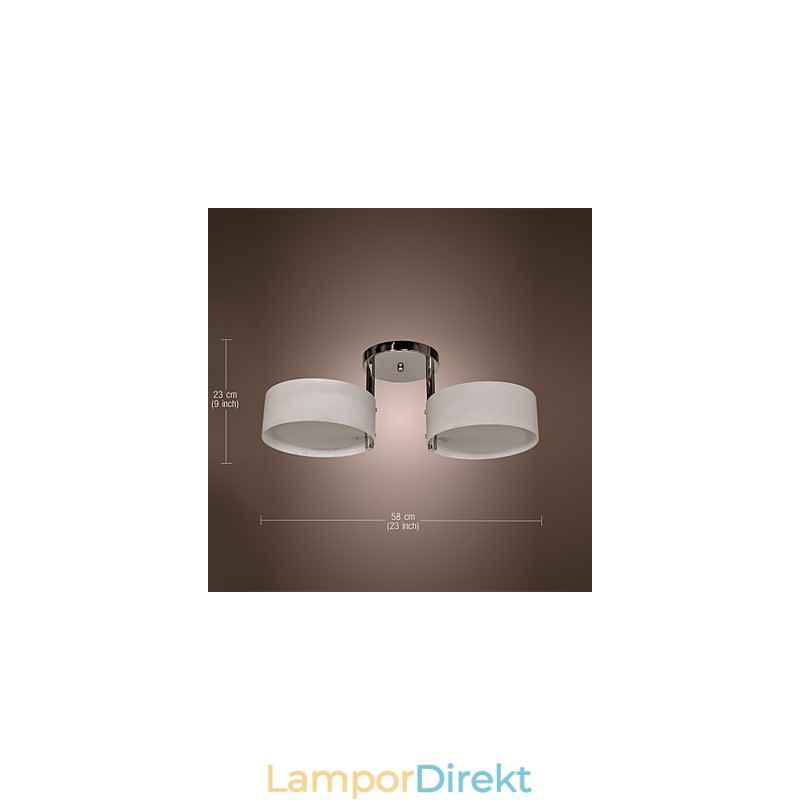 Modern Och Modern Ljuskrona I Krommetall Infällt