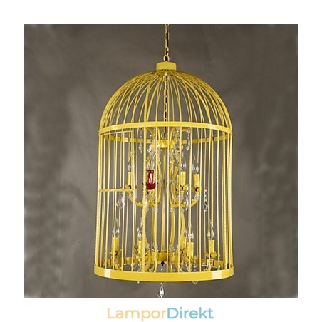 Vintage Iron Cage Trapplampa Ljuskrona Crystal Vintage Iron Cage Trapplampa Ljuskrona Crystal
