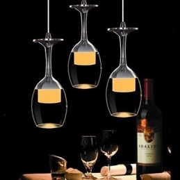3 Ljus Modern Samtida Traditionell Klassisk Country Bowl Krom Glas Ljuskrona Pendel Light