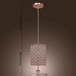 Crystal Drop Pendellampa I Cylinder Style