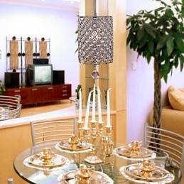 Crystal Drop Pendellampa I Cylinder Style