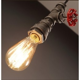 Retro Hänglampa Act Rollen Ofing Loft Dekoration Landsbygdens Industriella Pipe Pendel Lampa