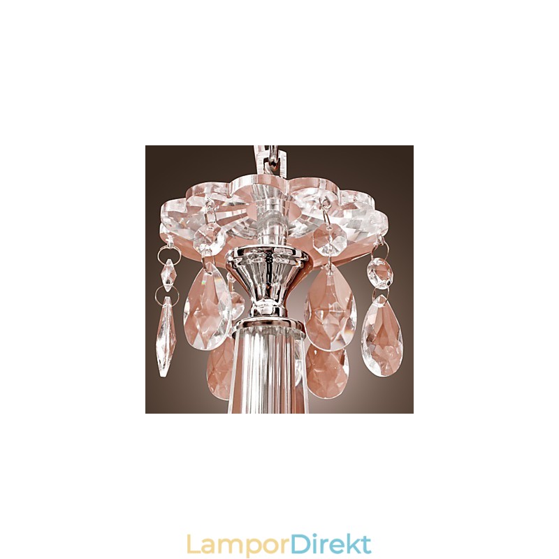 Ljuskrona Kristall Modern 2 Tiers Living 12 Lights