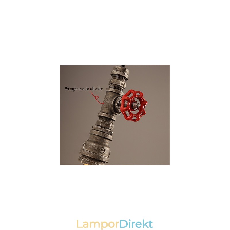 Retro Hänglampa Act Rollen Ofing Loft Dekoration Landsbygdens Industriella Pipe Pendel Lampa