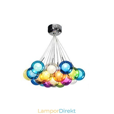 Modern Bubble Globe Färgat Glas Taklampa Med 19 Lampor Modern Bubble Globe Färgat Glas Taklampa Med 19 Lampor