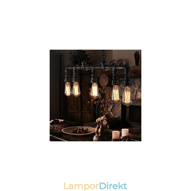 Traditionell Klassisk Vintage Lykta Land Retro Mini Stil Målning Metall Hängande Ljus Matsal