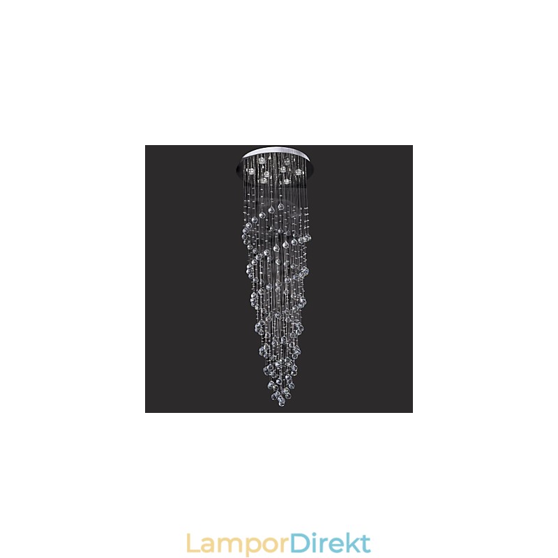 Modern Och Modern Kristallkrom Metall Infälld Montering