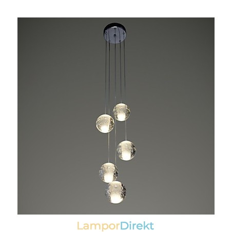 Modern Pendellampa Pendellampa Lights G4 Retroifit Chrome Plating Crystal För Trappljus Modern Pendellampa Pendellampa Lights G4 Retroifit Chrome Plating Crystal För Trappljus