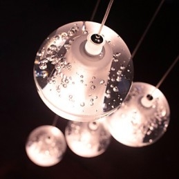 Modern Pendellampa Pendellampa Lights G4 Retroifit Chrome Plating Crystal För Trappljus
