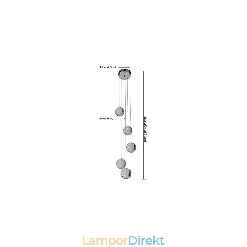 Modern Pendellampa Pendellampa Lights G4 Retroifit Chrome Plating Crystal För Trappljus