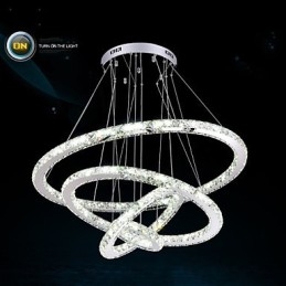 Modern Taklampa Klar Kristall Tak Ljuskrona Belysningslampa Med D100Cm+D80Cm+D60Cm+D40Cm