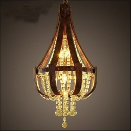 Post Modern Lyx Leather Crystal Creative Lron Ljuskrona