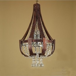 Post Modern Lyx Leather Crystal Creative Lron Ljuskrona