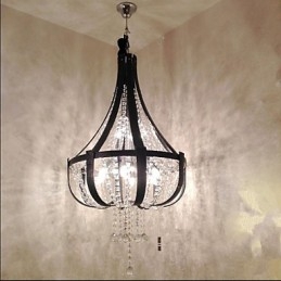 Post Modern Lyx Leather Crystal Creative Lron Ljuskrona