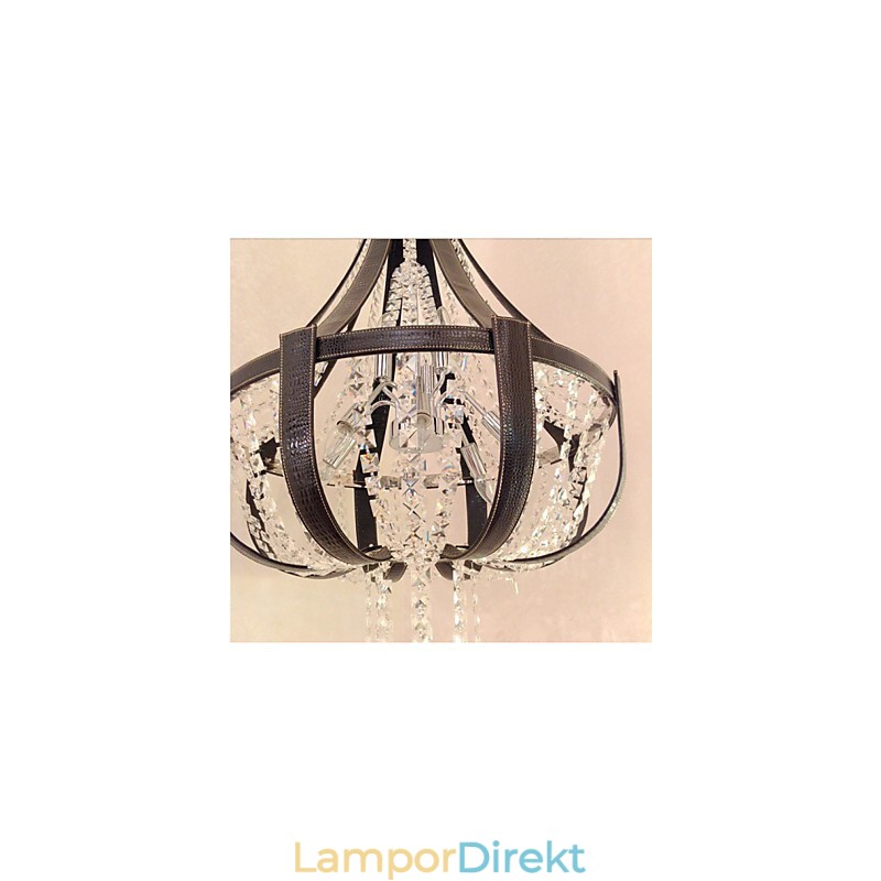 Post Modern Lyx Leather Crystal Creative Lron Ljuskrona