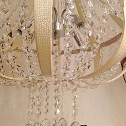 Post Modern Lyx Leather Crystal Creative Lron Ljuskrona