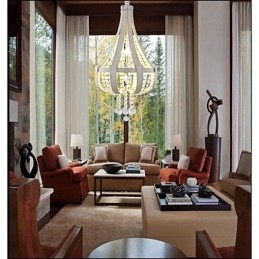 Post Modern Lyx Leather Crystal Creative Lron Ljuskrona