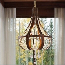 Post Modern Lyx Leather Crystal Creative Lron Ljuskrona