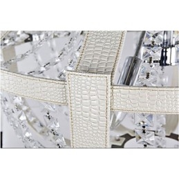 Post Modern Lyx Leather Crystal Creative Lron Ljuskrona