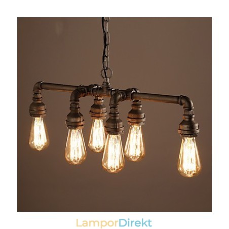 Edison Retro Loft Style Vintage Industrial Pendel Light Metal Vattenrör Armatur Lampara Colgantes Edison Retro Loft Style Vintage Industrial Pendel Light Metal Vattenrör Armatur Lampara Colgantes