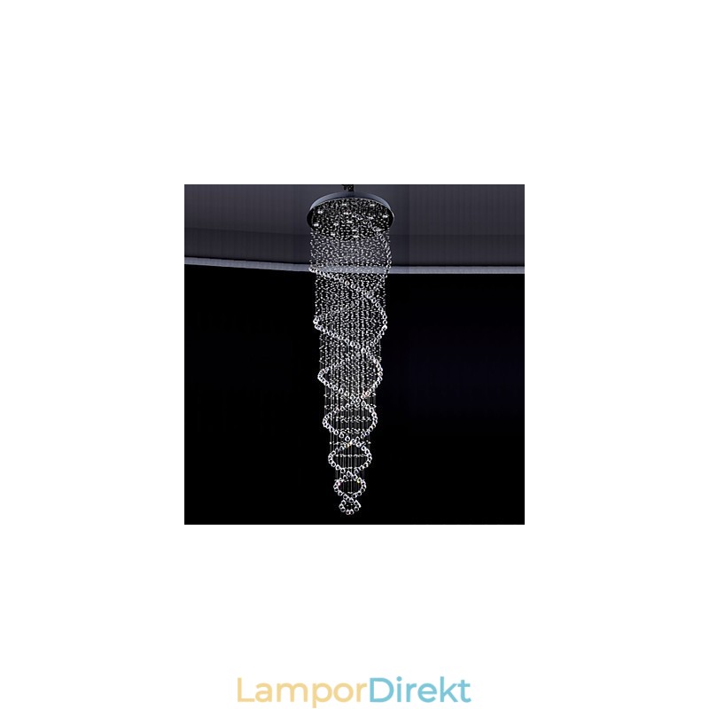 Takkristall Hängande Belysningslampor 13 Lampor Modern Silver Canpoy Transparent K9 Crystal Fixtures