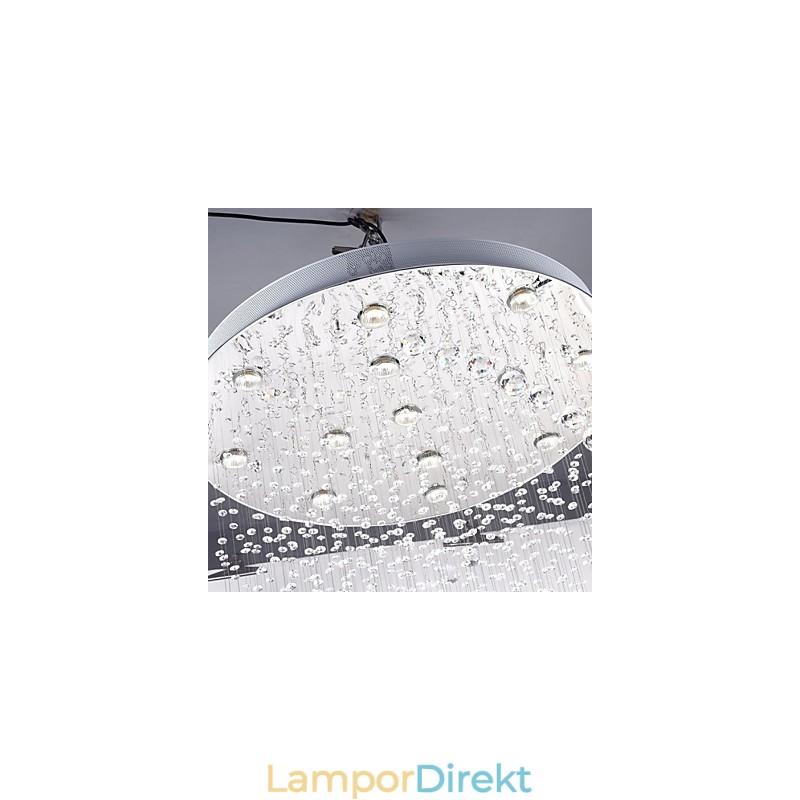 Takkristall Hängande Belysningslampor 13 Lampor Modern Silver Canpoy Transparent K9 Crystal Fixtures