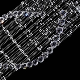 Takkristall Hängande Belysningslampor 13 Lampor Modern Silver Canpoy Transparent K9 Crystal Fixtures
