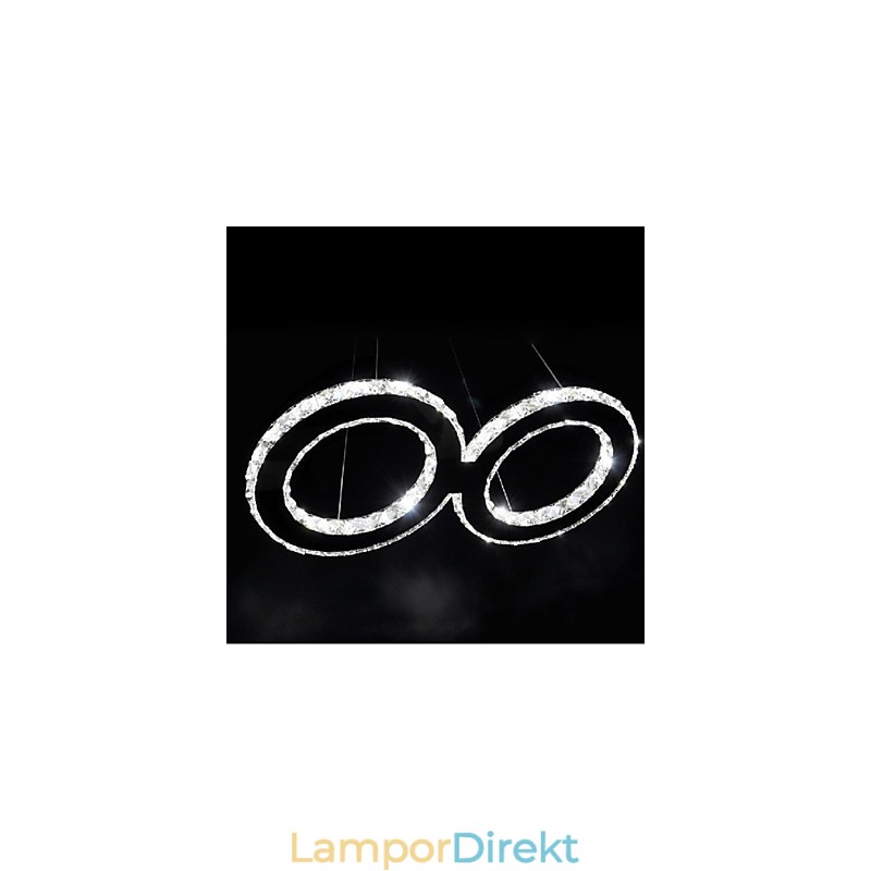 Samtida Kristallkrom Metall Taklampa