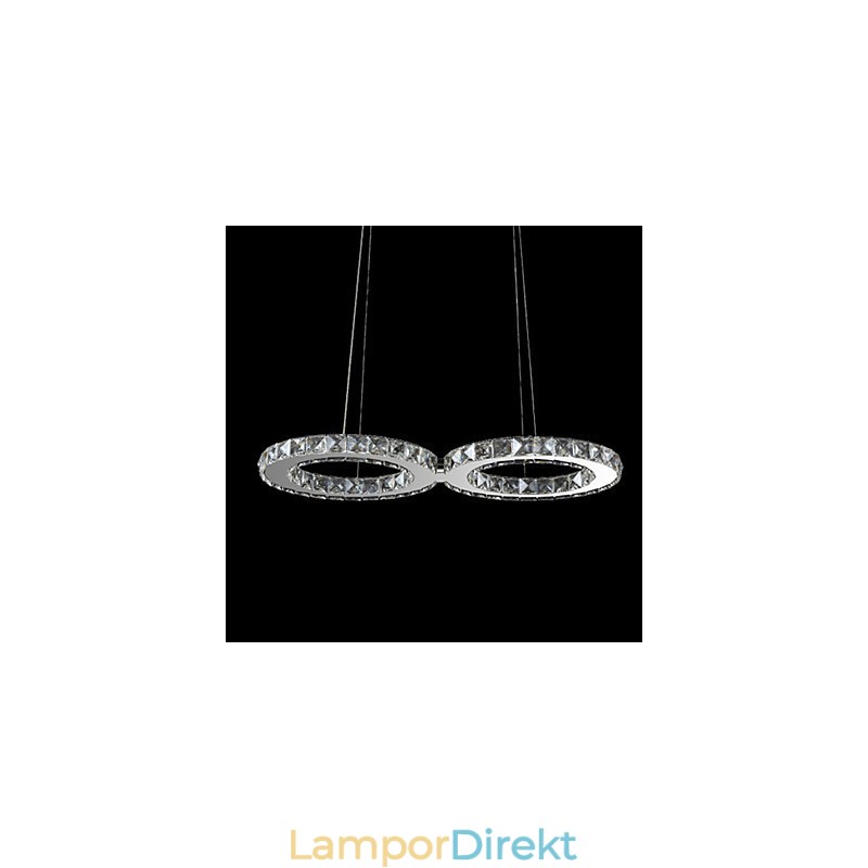Samtida Kristallkrom Metall Taklampa