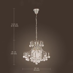 Pendellampa Lyx Modern Crystal Living 6 Lampor