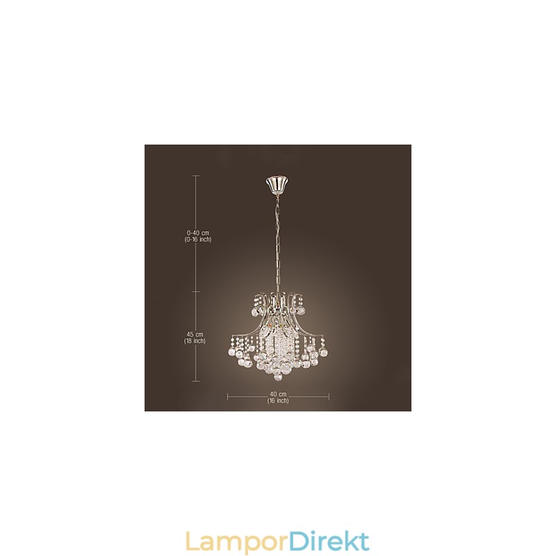 Pendellampa Lyx Modern Crystal Living 6 Lampor