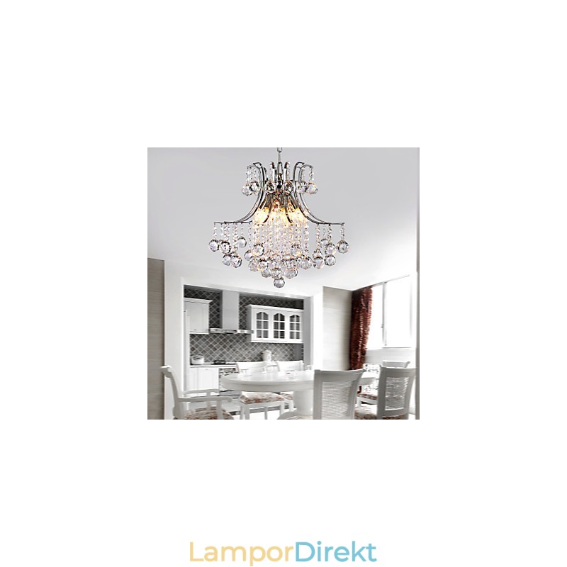 Pendellampa Lyx Modern Crystal Living 6 Lampor