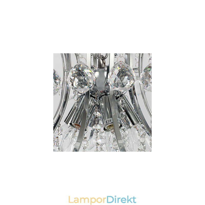 Pendellampa Lyx Modern Crystal Living 6 Lampor