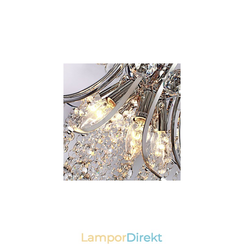 Pendellampa Lyx Modern Crystal Living 6 Lampor