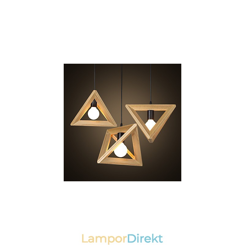 Europeisk Stil Creative Country Restoring Ancient Ways Triangulär Wood Box Droplight