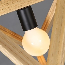 Europeisk Stil Creative Country Restoring Ancient Ways Triangulär Wood Box Droplight