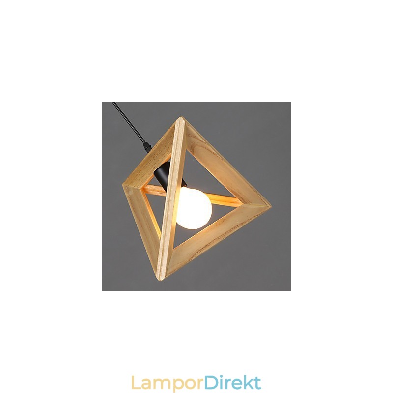 Europeisk Stil Creative Country Restoring Ancient Ways Triangulär Wood Box Droplight