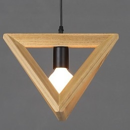 Europeisk Stil Creative Country Restoring Ancient Ways Triangulär Wood Box Droplight