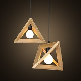 Europeisk Stil Creative Country Restoring Ancient Ways Triangulär Wood Box Droplight