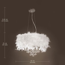 Modern Och Modern Trum Crystal Mini Style Elektropläterad Pendellampa