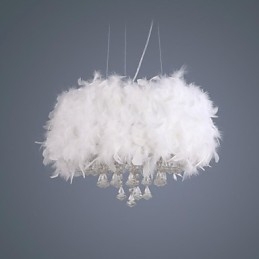 Modern Och Modern Trum Crystal Mini Style Elektropläterad Pendellampa