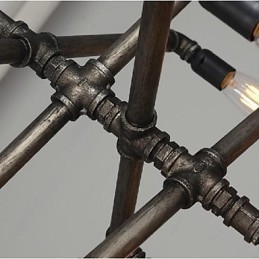 Traditionell Klassisk Vintage Retro Lykta Landmålning Metall Taklampa