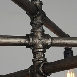 Traditionell Klassisk Vintage Retro Lykta Landmålning Metall Taklampa
