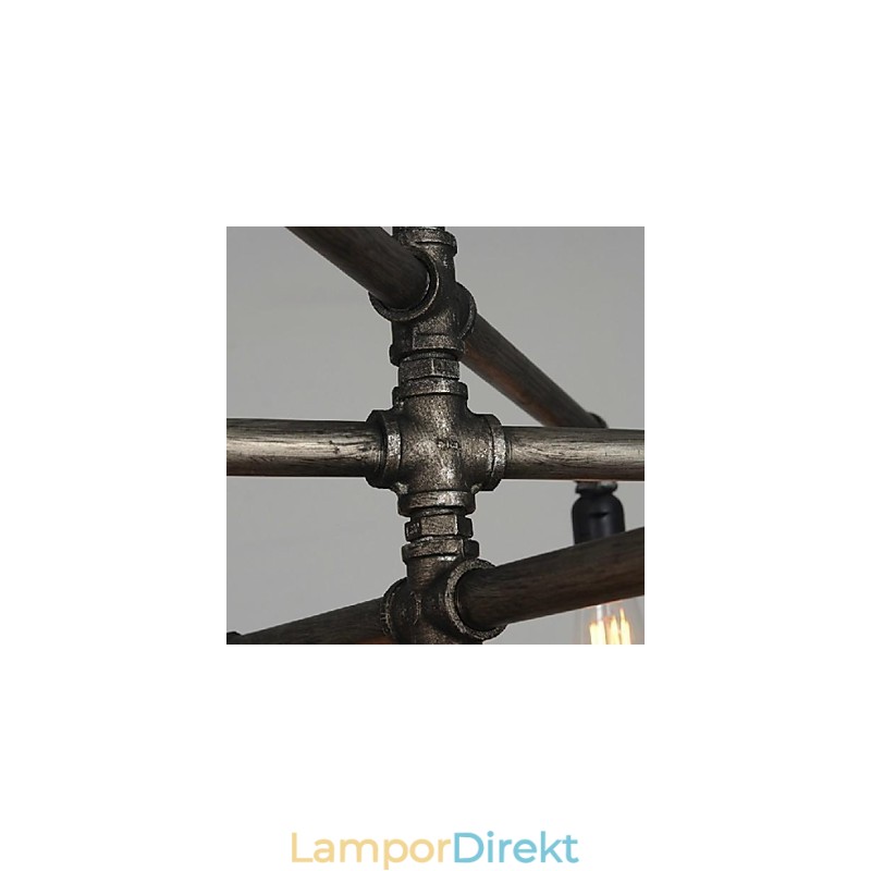 Traditionell Klassisk Vintage Retro Lykta Landmålning Metall Taklampa
