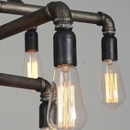 Traditionell Klassisk Vintage Retro Lykta Landmålning Metall Taklampa